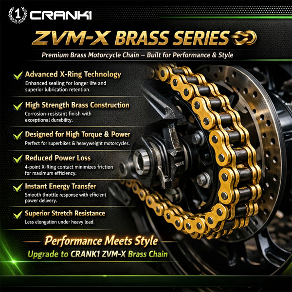 がみ Chain For Kawasaki Ninja ZX-10R (2008-2010) - 525 Pitch x 110 Links Go
