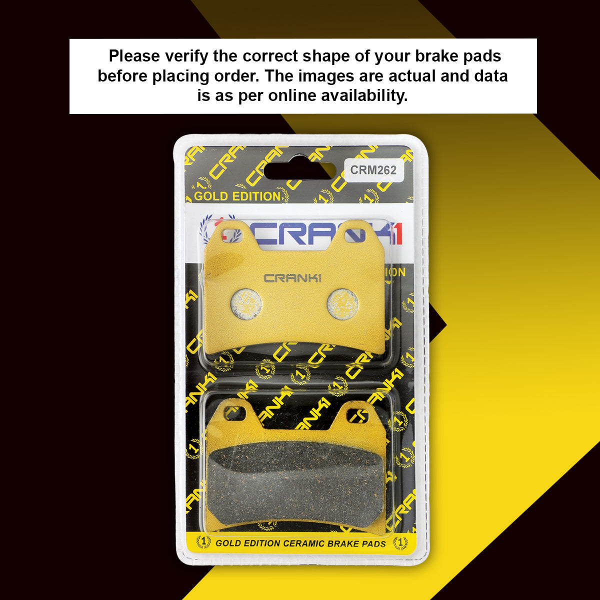 Ceramic Brake Pads For Benelli TRK 502 (Upto 2016) - Front - CRM262 - 2 Sets