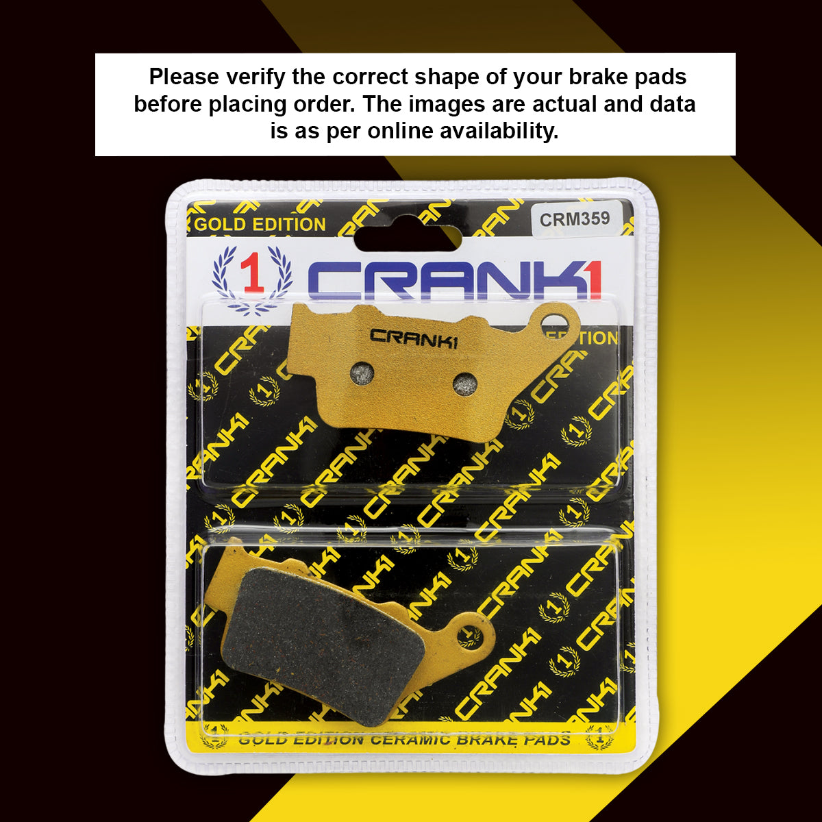 Ceramic Brake Pads For Triumph Speed 400 - Rear - CRM359 - 1 Set | Smo