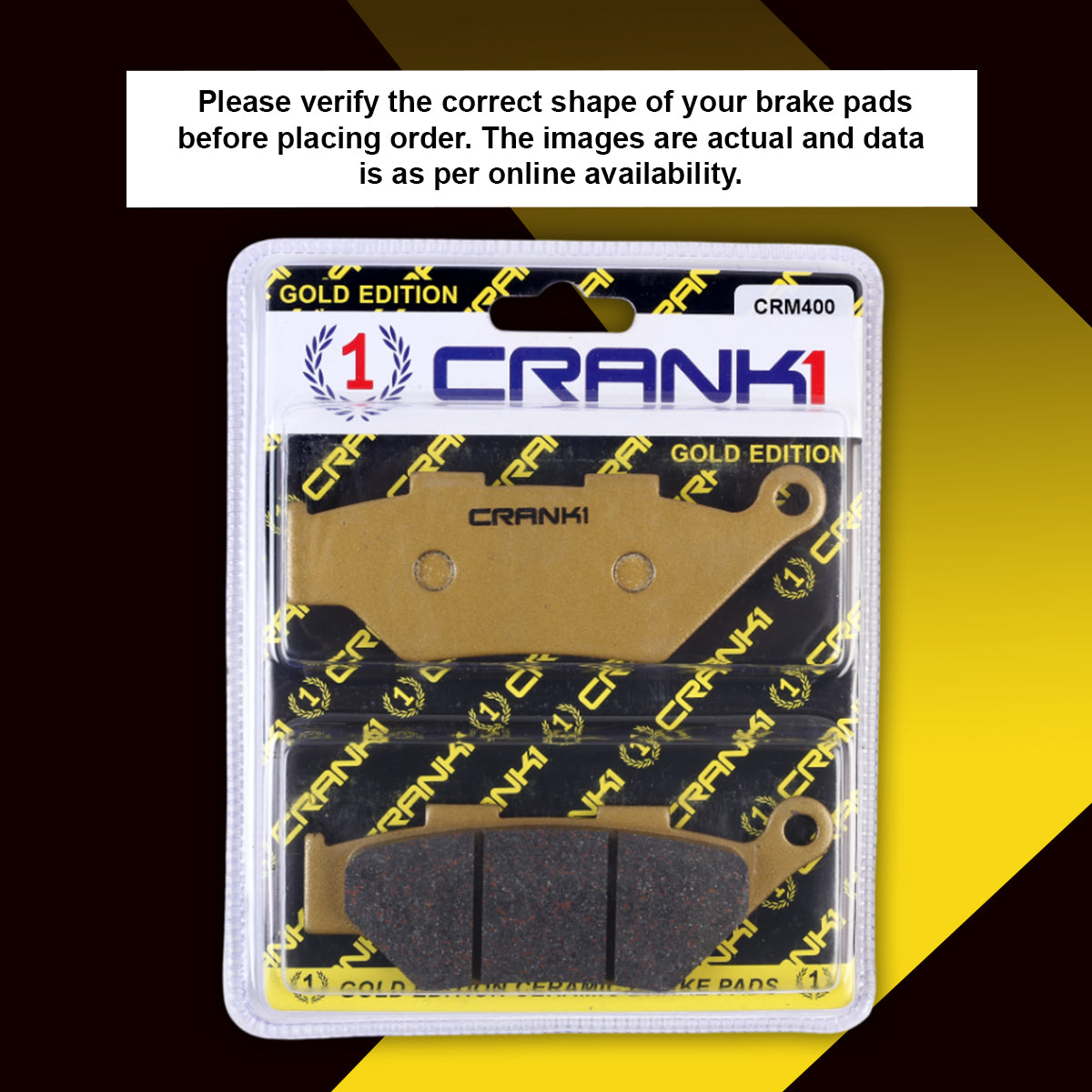 Ceramic Brake Pads For Benelli Imperiale 400 - Front - CRM400