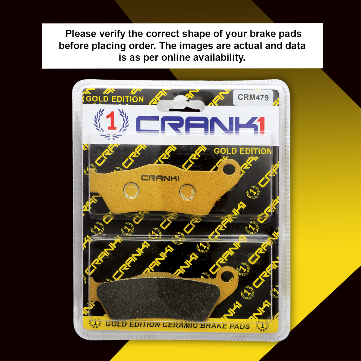 Ceramic Brake Pads For Royal Enfield Himalayan 411- Front - CRM479 - 1