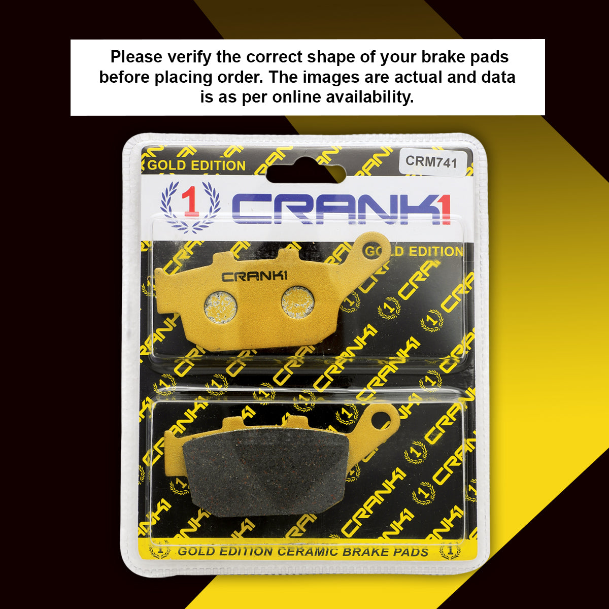 Ceramic Brake Pads For Honda CBR 650F - Rear - CRM741