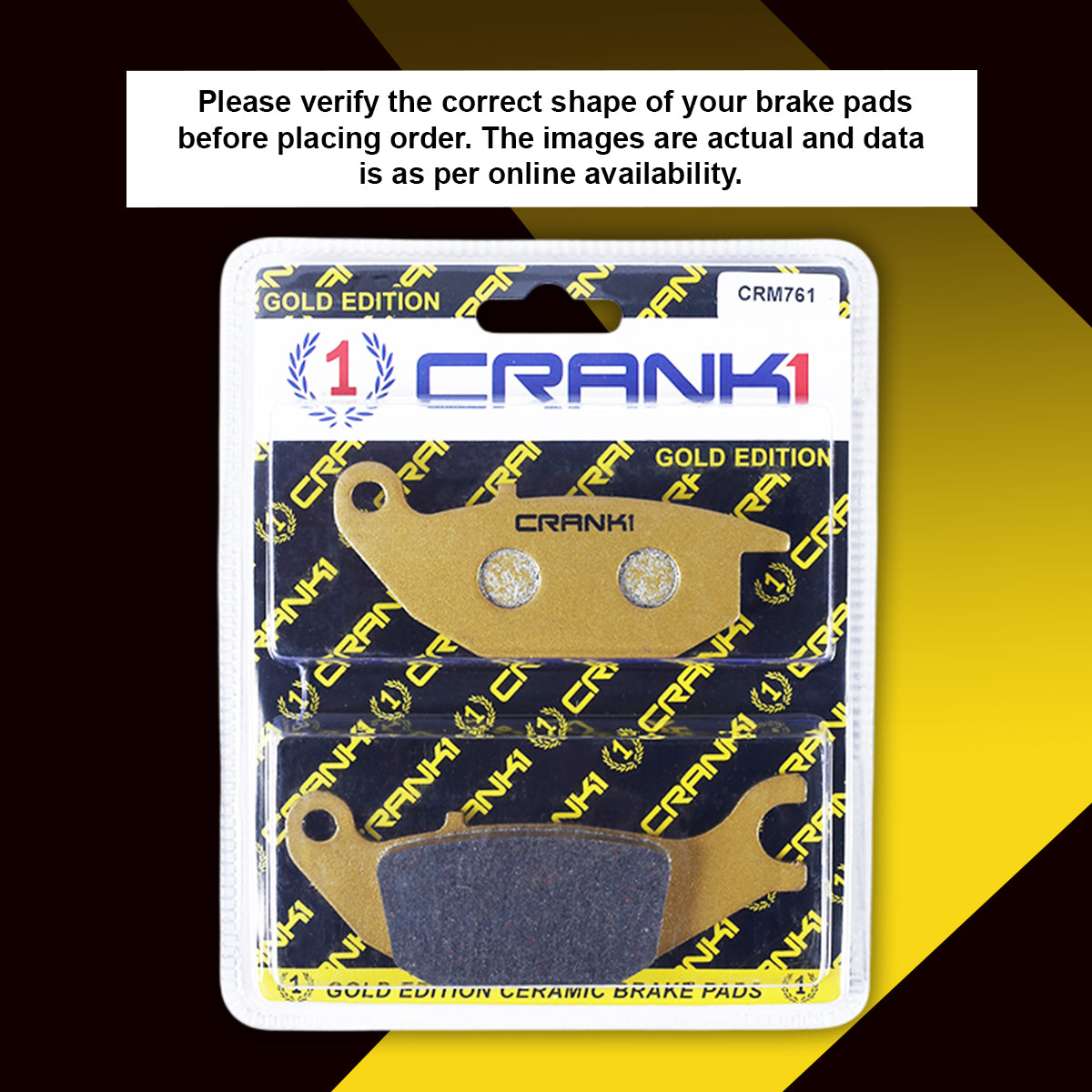 Ceramic Brake Pads For Honda CB350 RS - Rear - CRM761