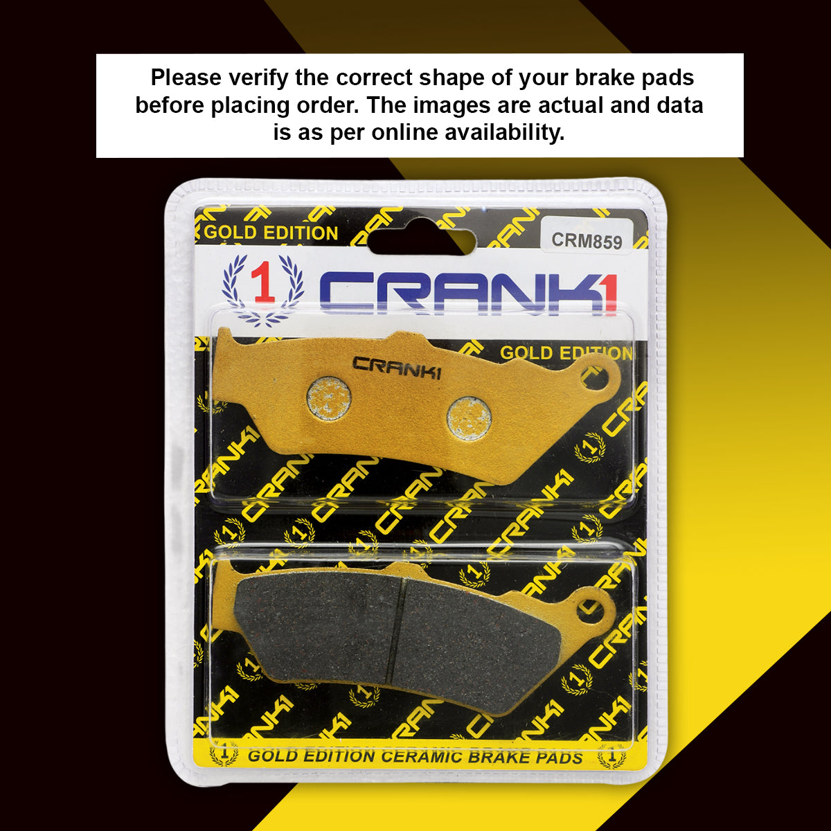 Ceramic Brake Pads For Yezdi Adventure (2022-2025) - Front - CRM859 -