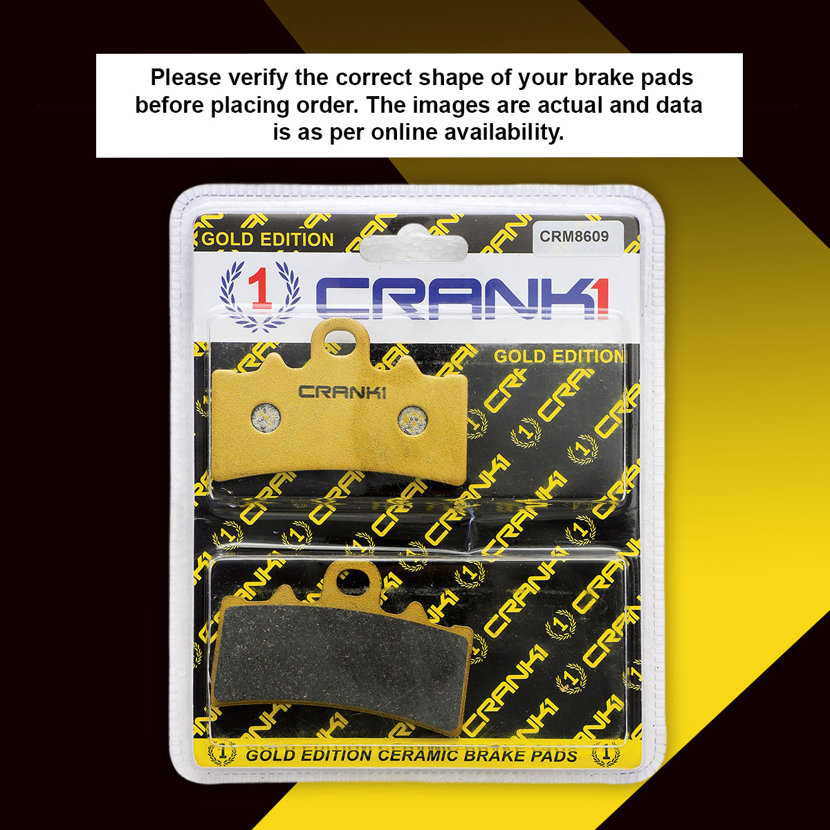 Ceramic Brake Pads For Aprilia RS 457 - Front - CRM8609 - 1 Set