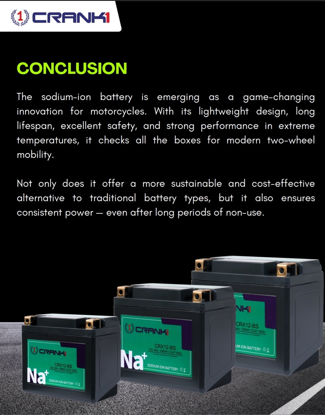 Battery For Yamaha YZF R1 (2004-2014) - CRX10S - Sodium-Ion - Factory Activated