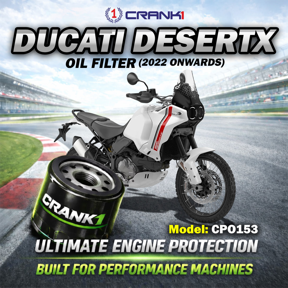 Oil Filter For Ducati Desert X (2022 Onwards) - CPO153