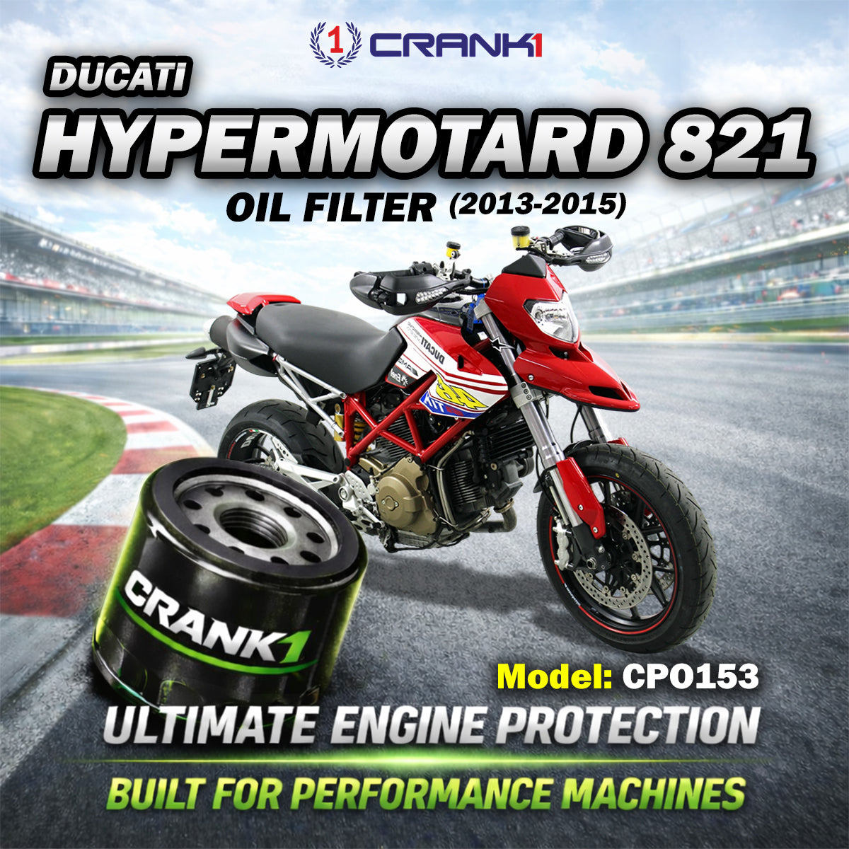 Oil Filter For Ducati Hypermotard 821 (2013-2015) - CPO153