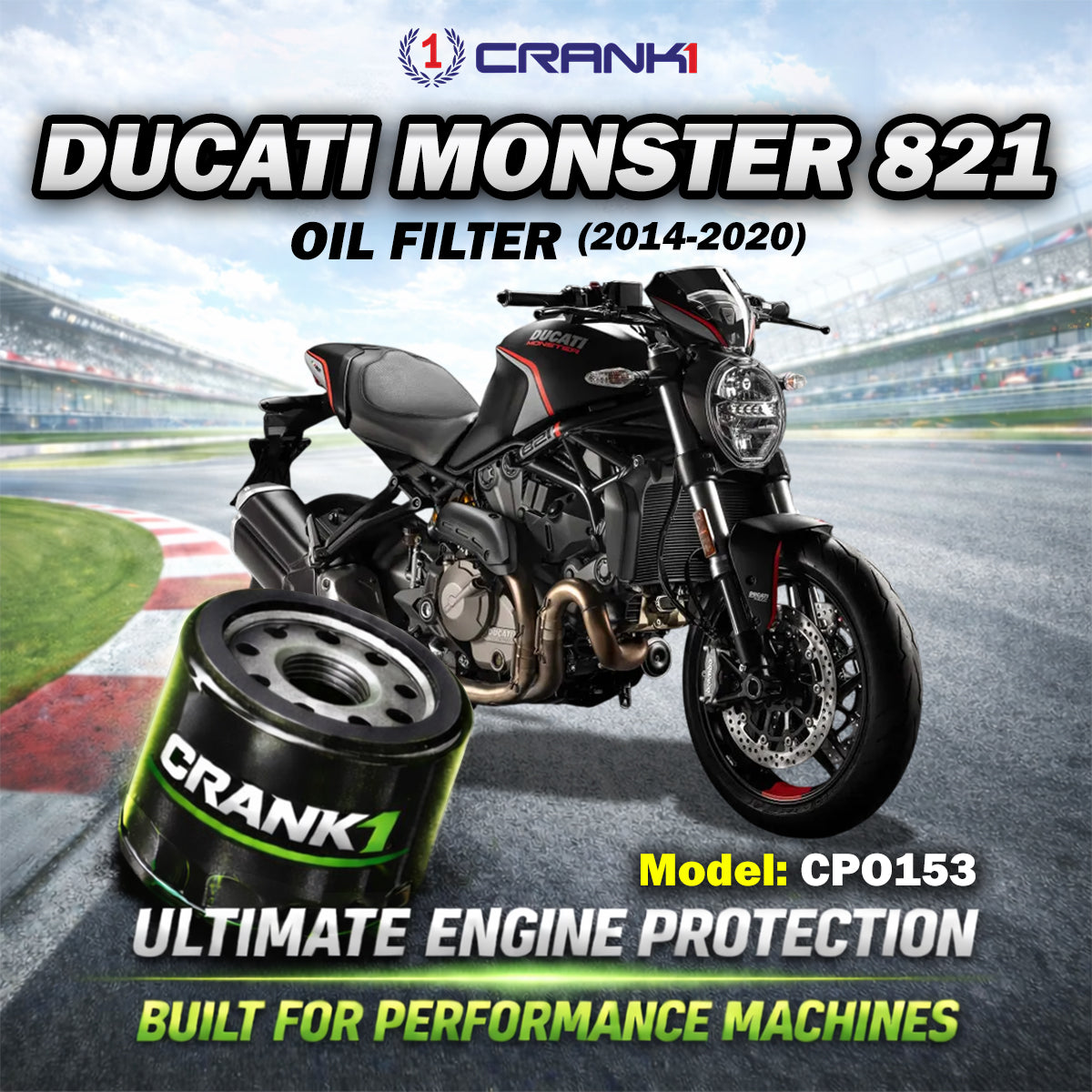 Oil Filter For Ducati Monster 821 (2014-2020) - CPO153