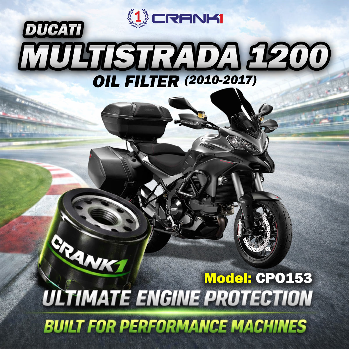 Oil Filter For Ducati Multistrada 1200 (2010-2017) - CPO153