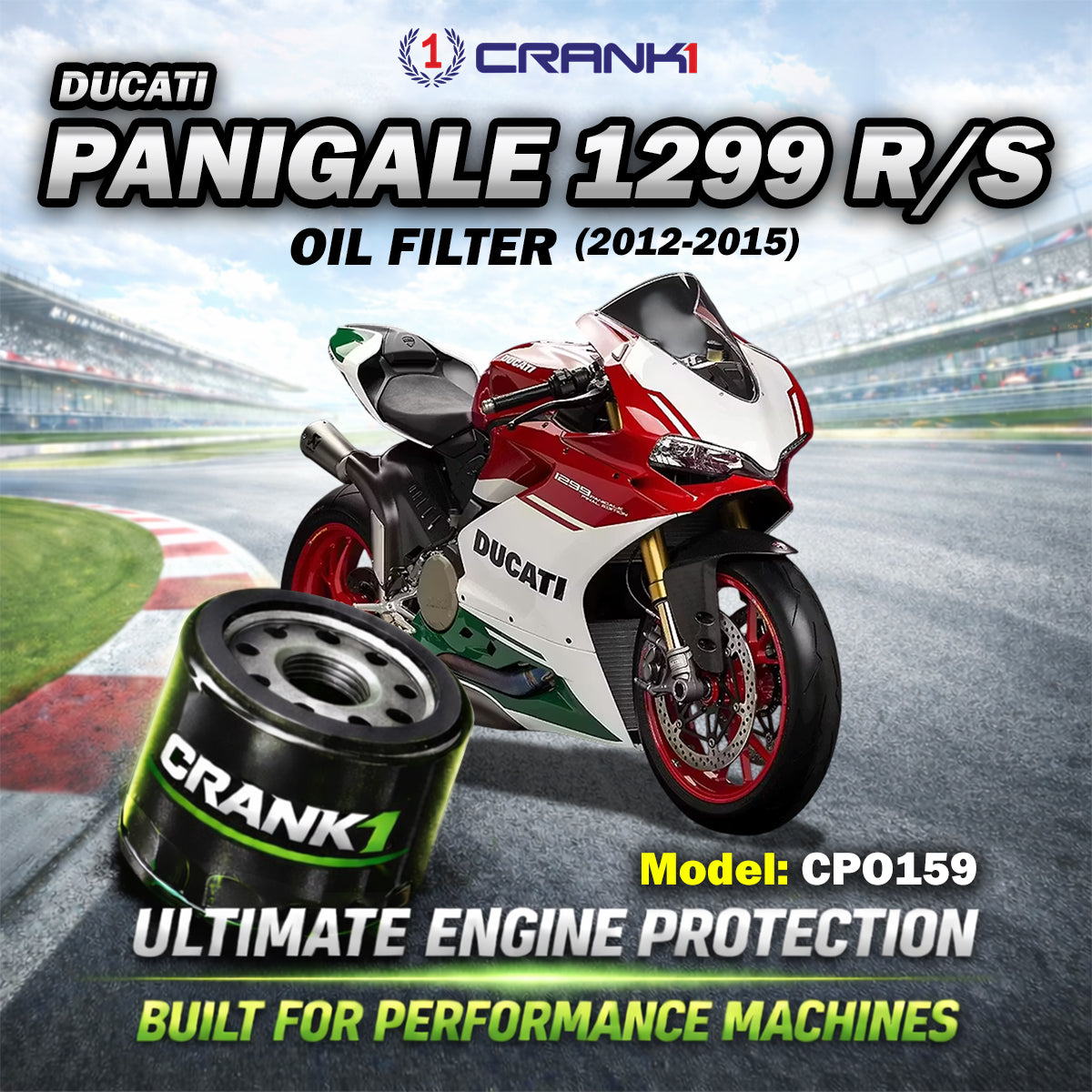 Oil Filter For Ducati Panigale 1299 R/S (2012-2015) - CPO159