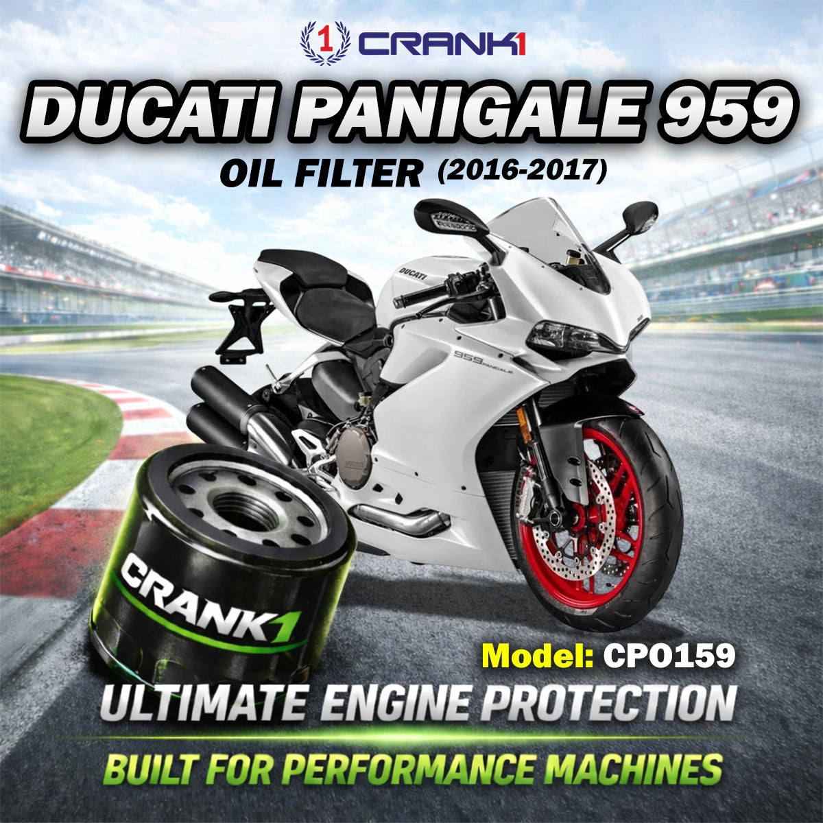 Oil Filter For Ducati Panigale 959 (2016-2017) - CPO159