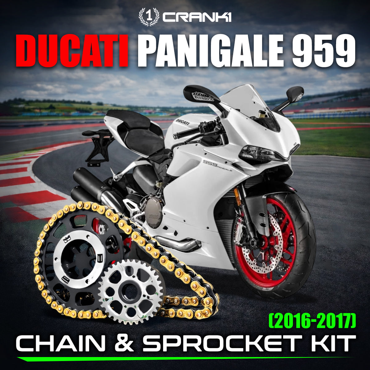 Chain And Sprocket Kit For Ducati Panigale 959 (2016-2017)