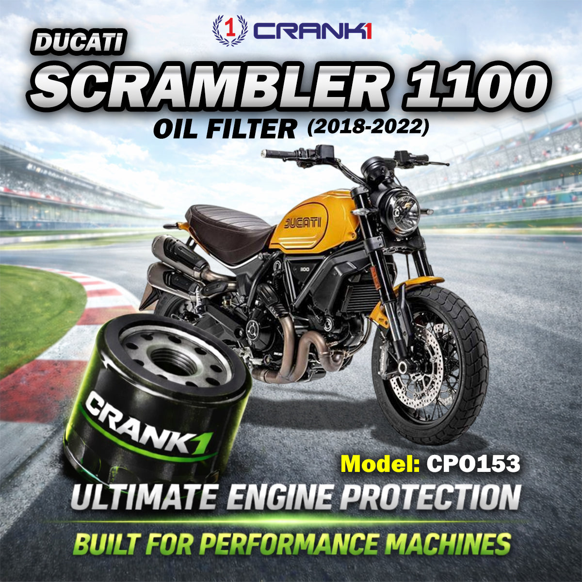 Oil Filter For Ducati Scrambler 1100 (2018-2022) - CPO153