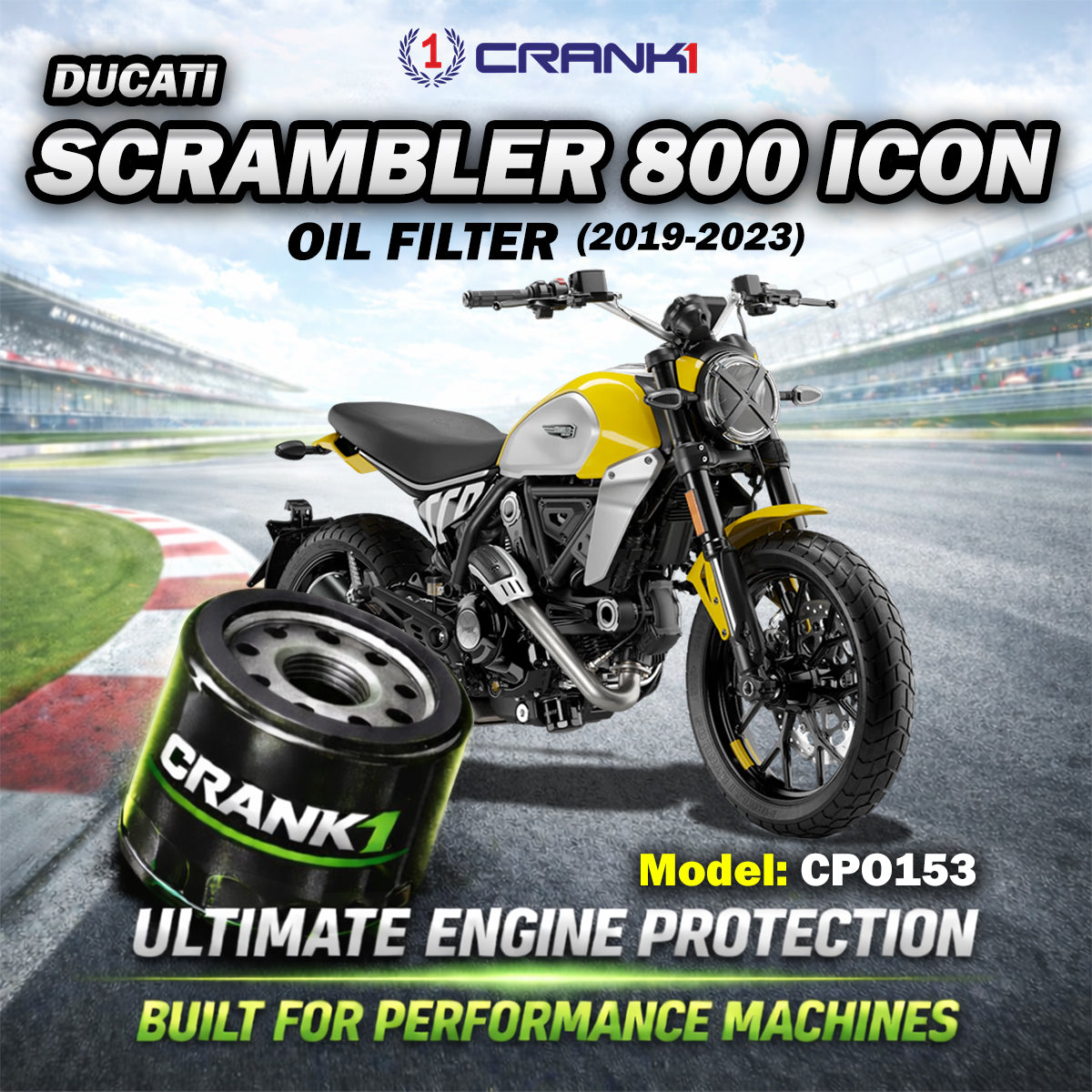 Oil Filter For Ducati Scrambler 800 Icon (2019-2023) - CPO153