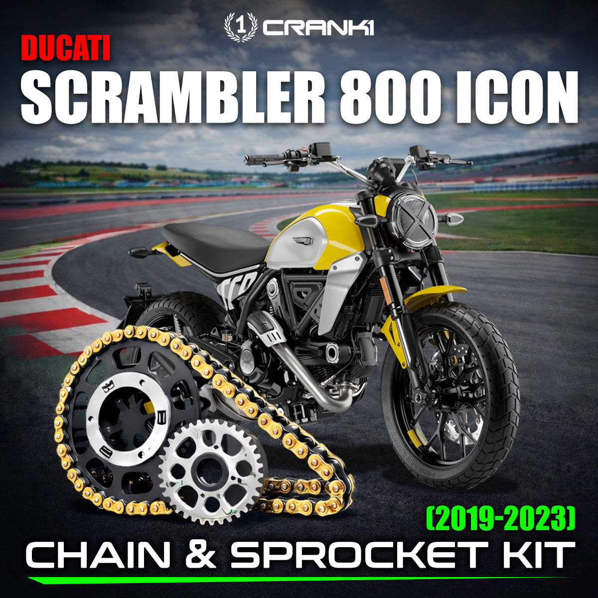 Chain And Sprocket Kit For Ducati Scrambler 800 Icon (2019-2023)
