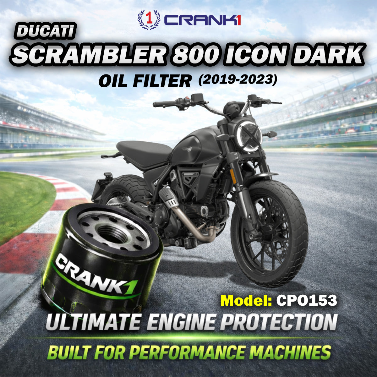 Oil Filter For Ducati Scrambler 800 Icon Dark (2019-2023) - CPO153