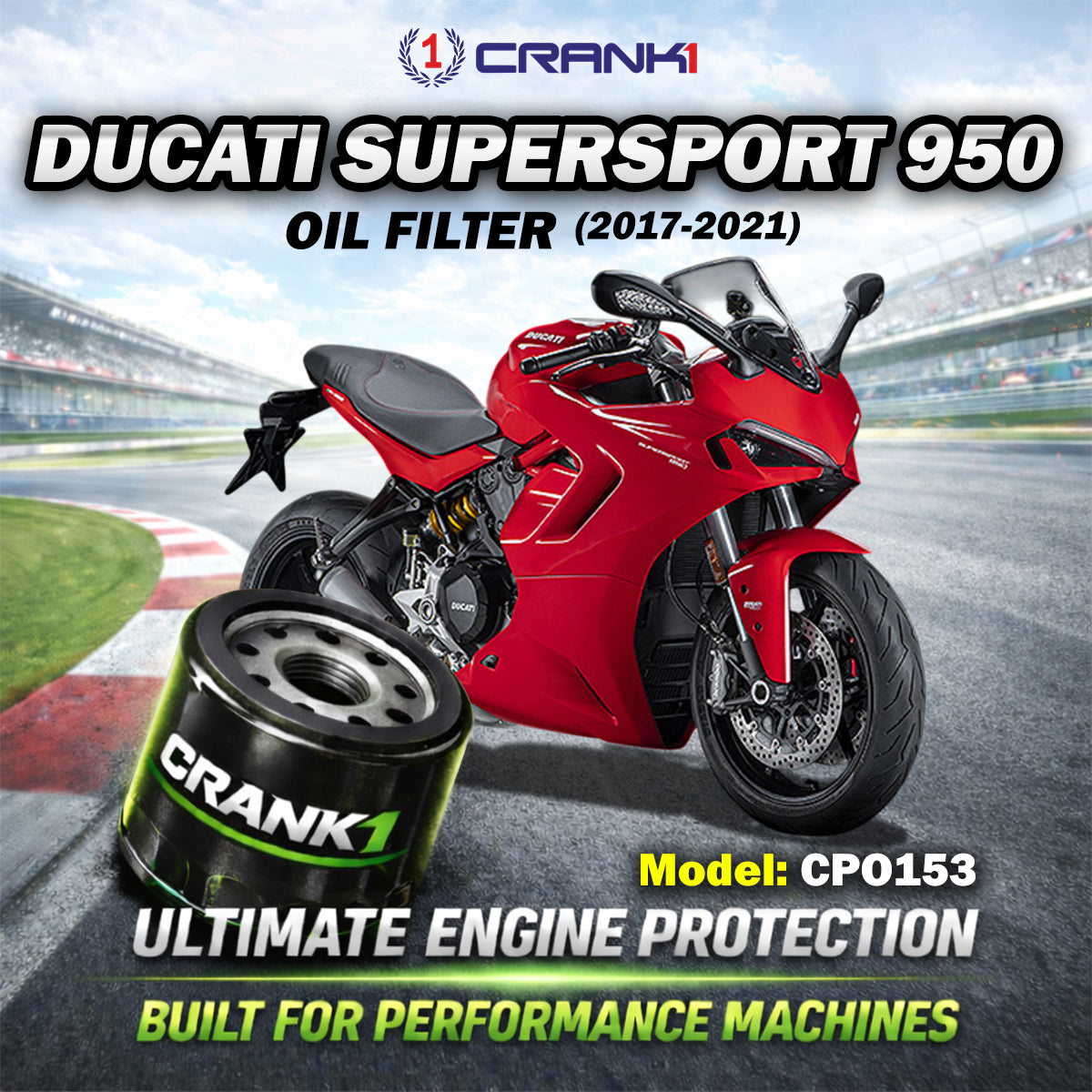 Oil Filter For Ducati SuperSport 950 (2017-2021) - CPO153