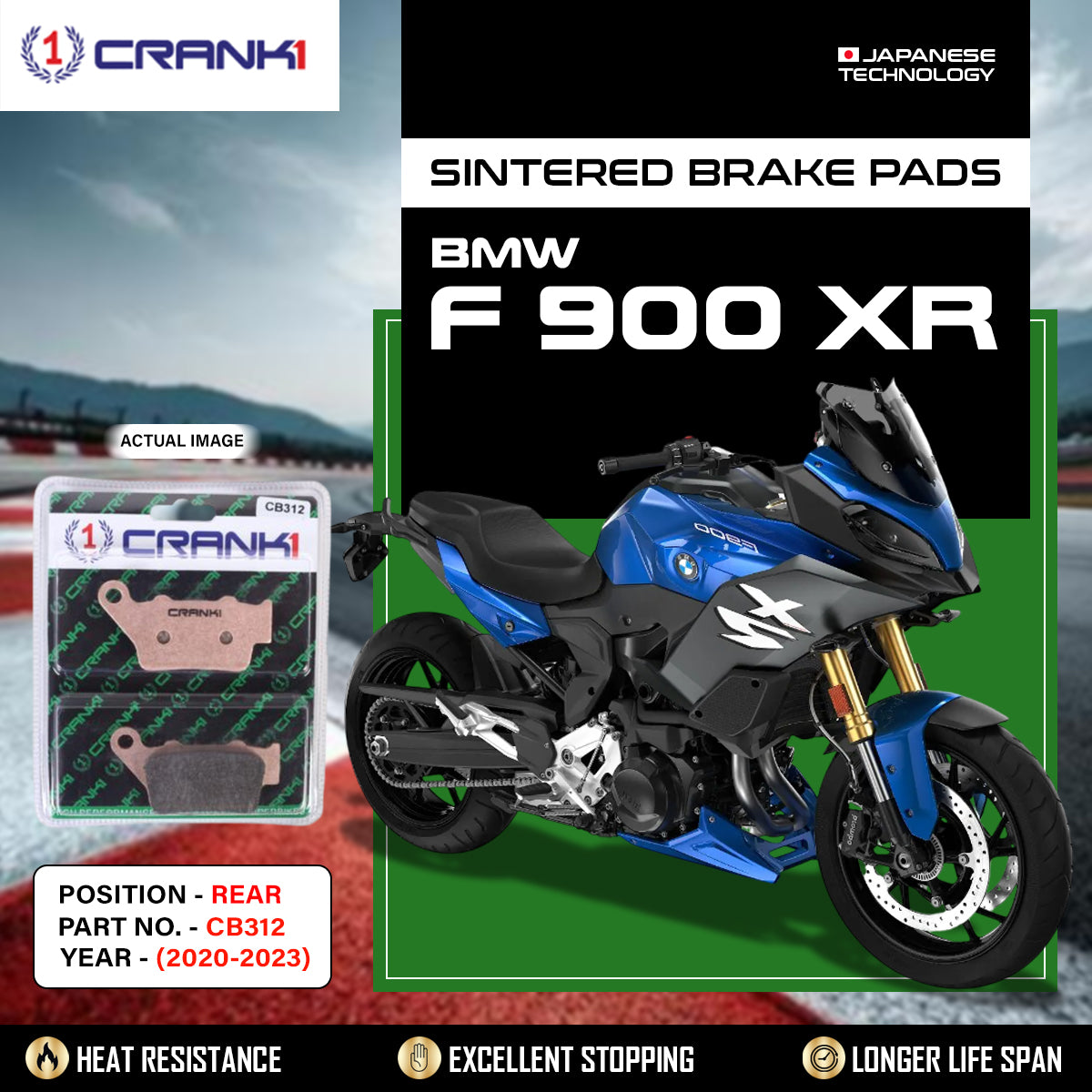 Sintered Brake Pads For BMW F 900 XR (2020-2023) - Rear - CB312