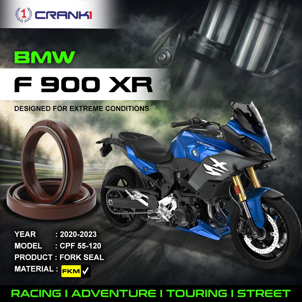 Fork Oil Seals Pair For BMW F 900 XR (2020-2023) - CPF55-120