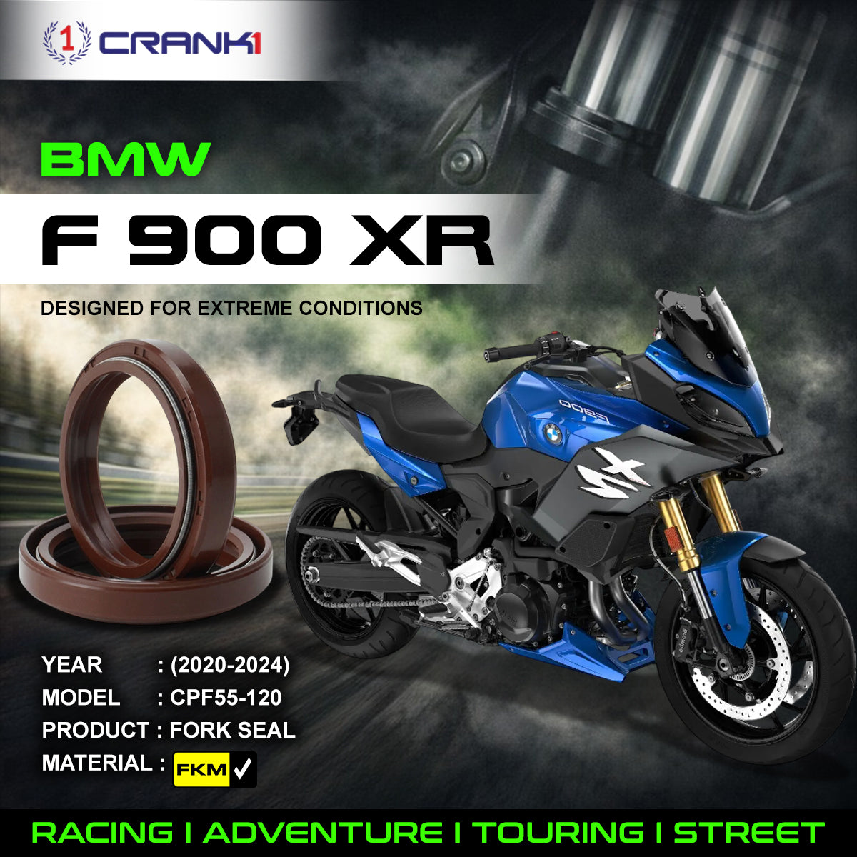 Fork Oil Seals Pair For BMW F 900 XR (2020-2024) - CPF55-120