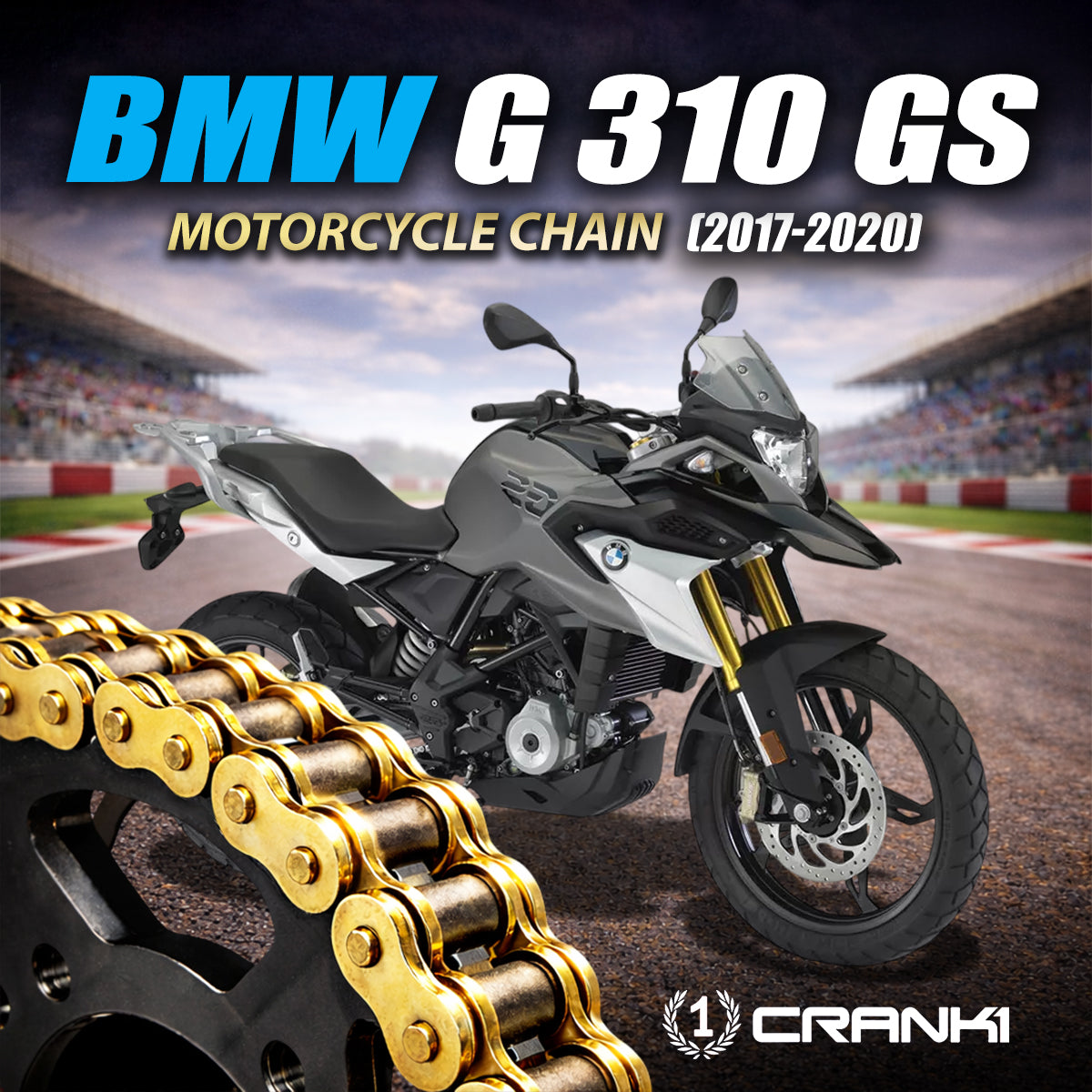 Chain For BMW G 310 GS (2017-2020) - 520 Pitch x 114 Links Gold (ZVMX)