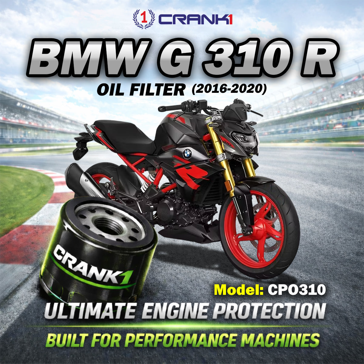 Oil Filter For BMW G 310 R (2016-2020) - CPO310