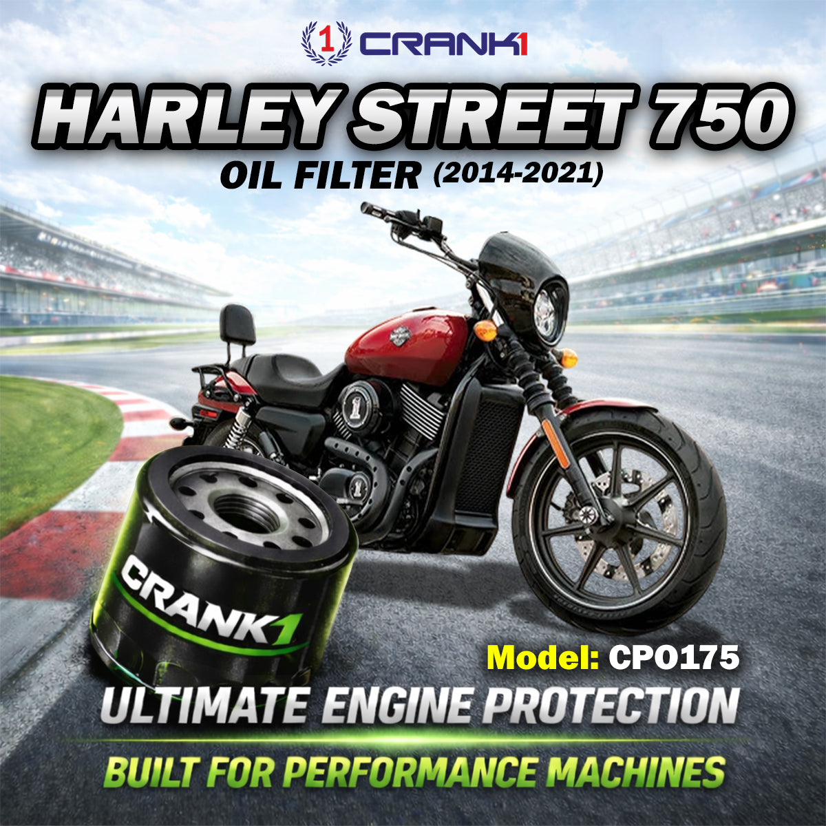 Oil Filter For Harley Davidson Street 750 (2014-2021) - CPO175