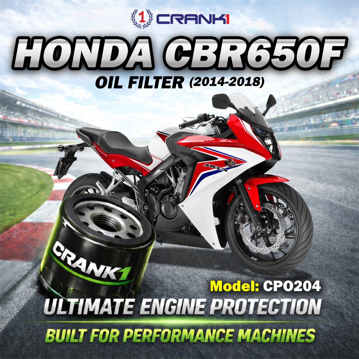 Oil Filter For Honda CBR650F (2014-2018) - CPO204