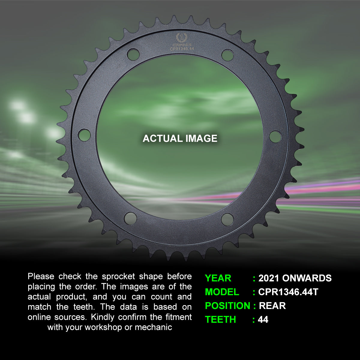 Sprocket For Honda CB1000R (2021 Onwards) - Rear - CPR1346.44T