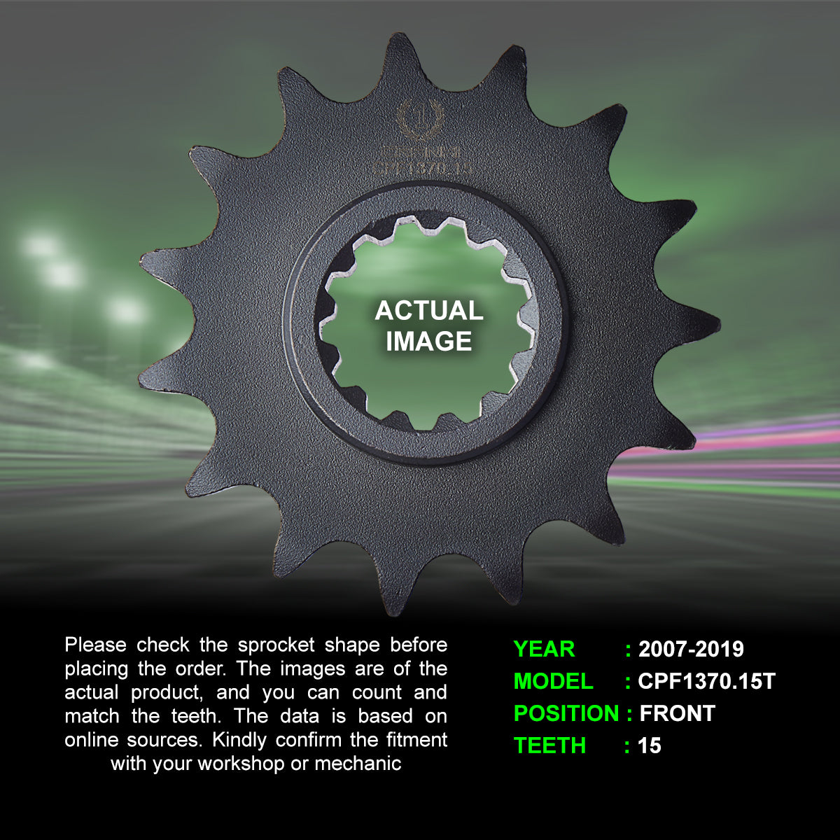 Sprocket For Honda CBR600RR (2007-2019) - Front - CPF1370.15T