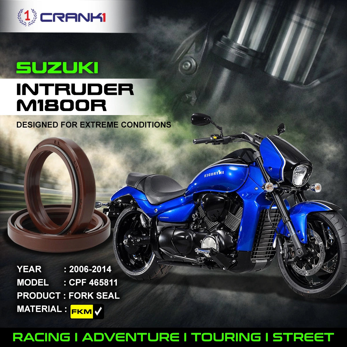 Fork Oil Seals Pair For Suzuki Intruder M1800R (2006-2014) - CPF465811