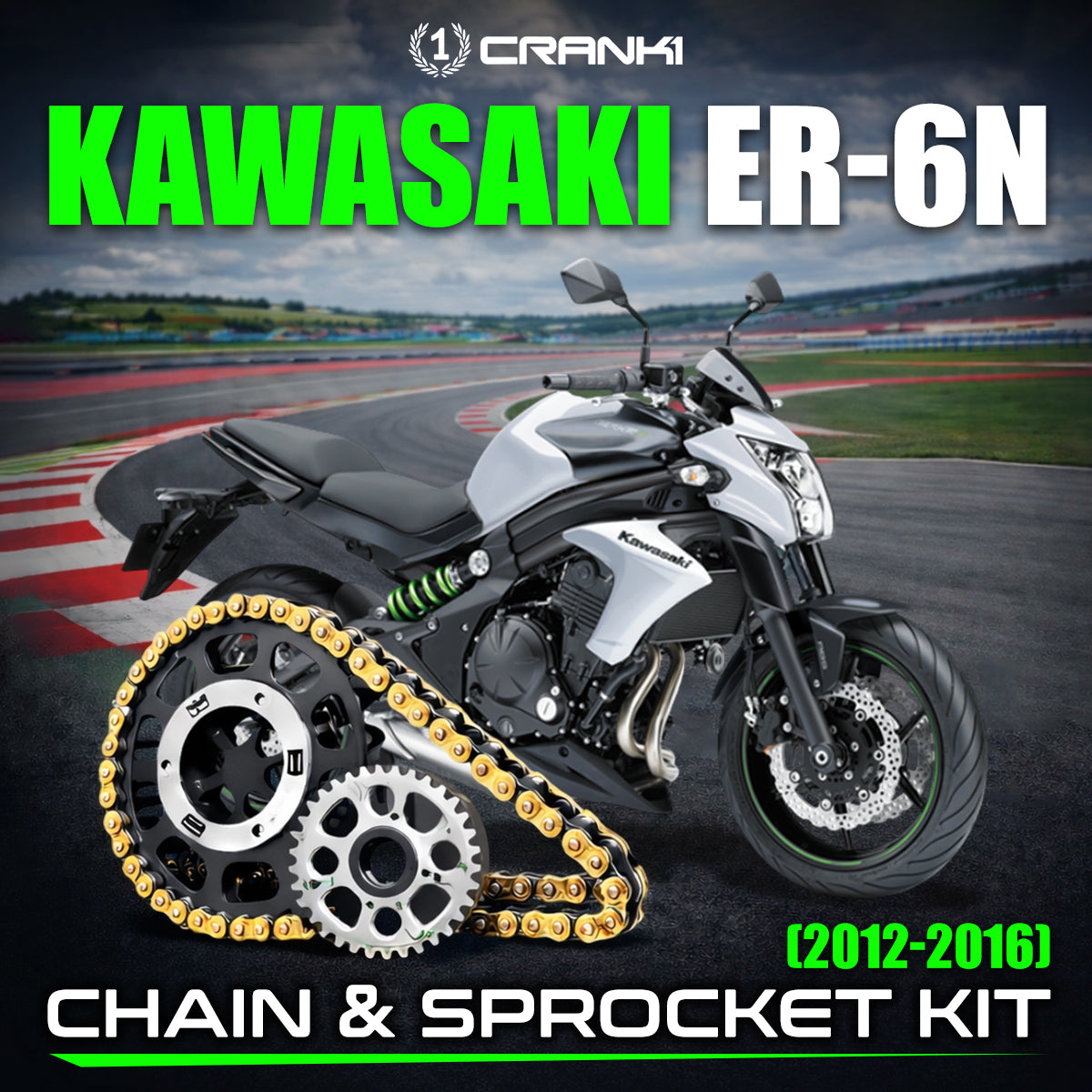 Chain And Sprocket Kit For Kawasaki ER-6n (2012-2016)