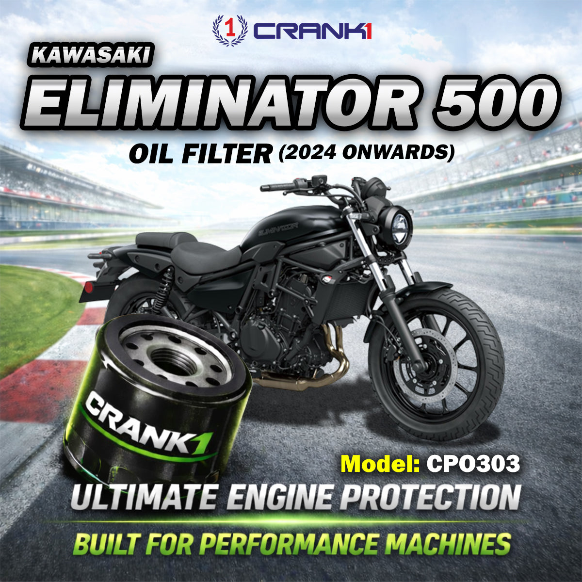 Oil Filter For Kawasaki Eliminator 500 (2024 Onwards) - CPO303