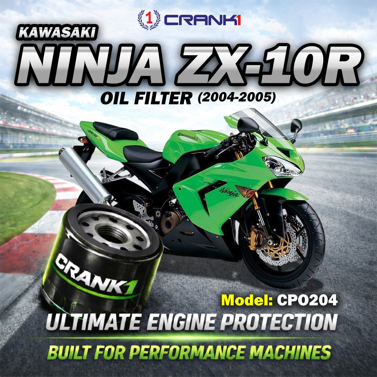 Oil Filter For Kawasaki Ninja ZX-10R (2004-2005) - CPO204