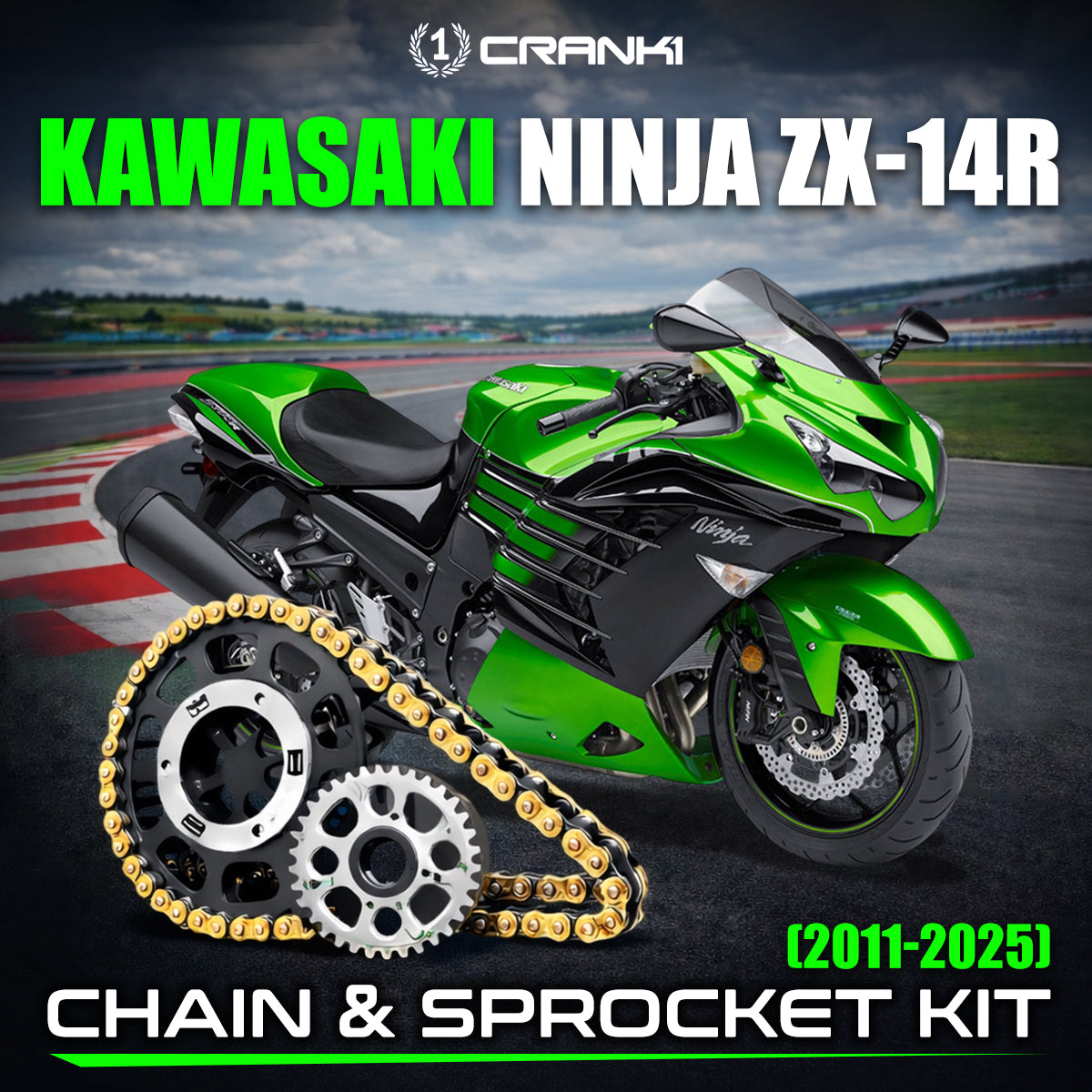 Chain And Sprocket Kit For Kawasaki Ninja ZX-14R (2011-2025)
