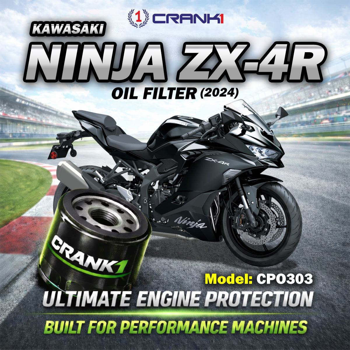 Oil Filter For Kawasaki Ninja ZX-4R (2024) - CPO303