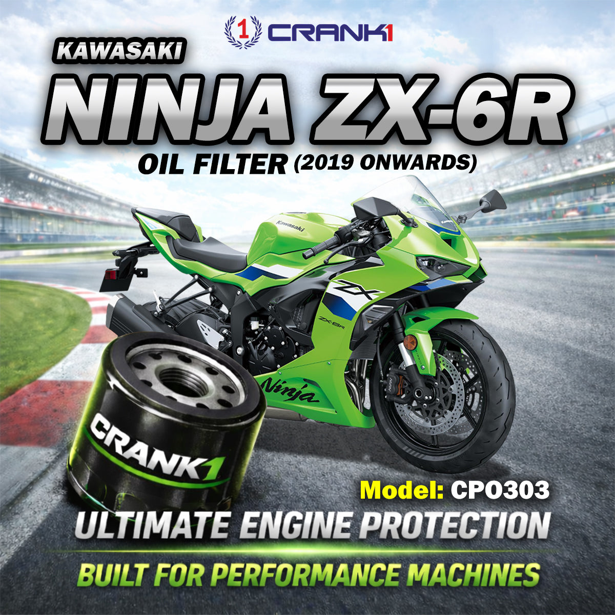 Oil Filter For Kawasaki Ninja ZX-6R (2019 Onwards) - CPO303