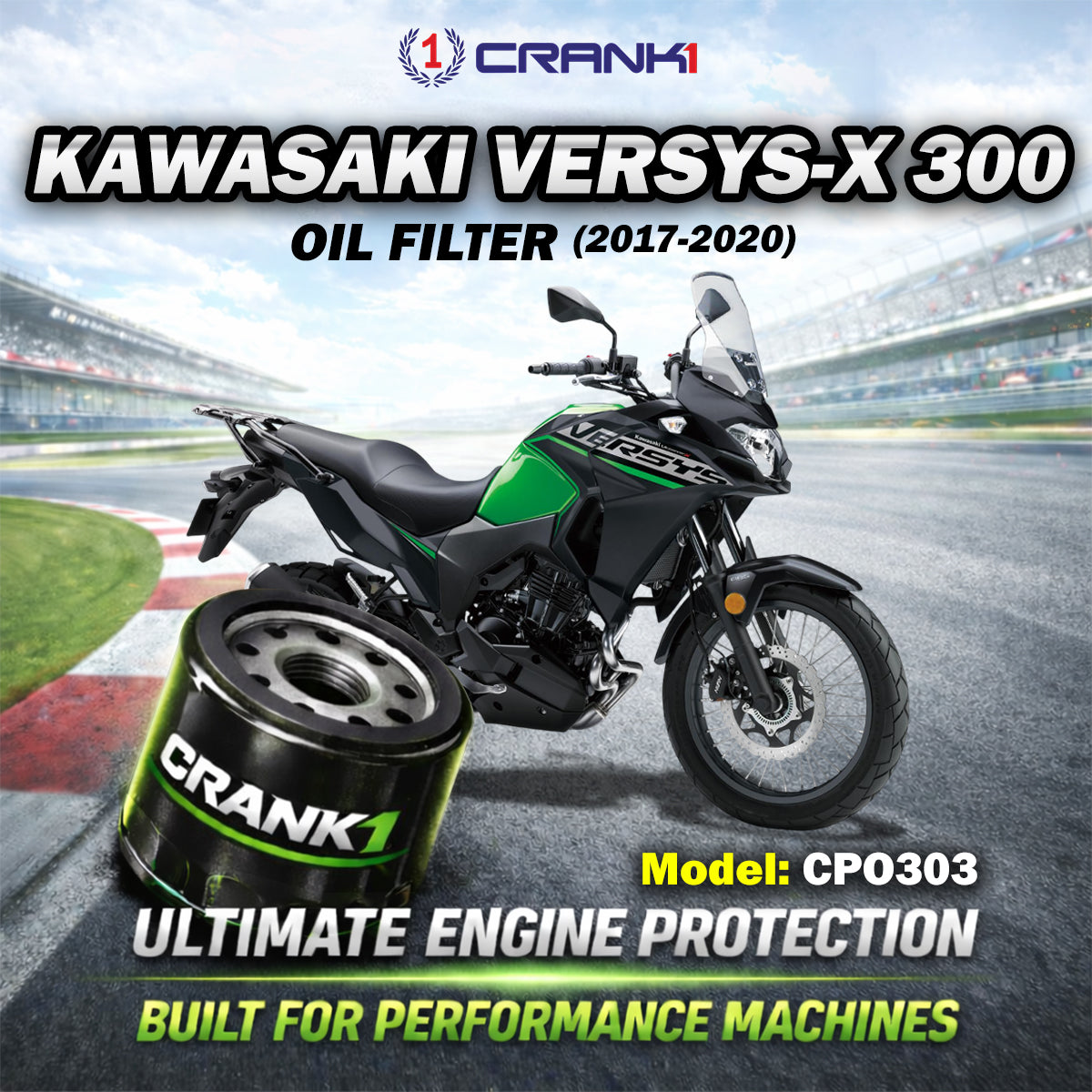 Oil Filter For Kawasaki Versys-X 300 (2017-2020) - CPO303