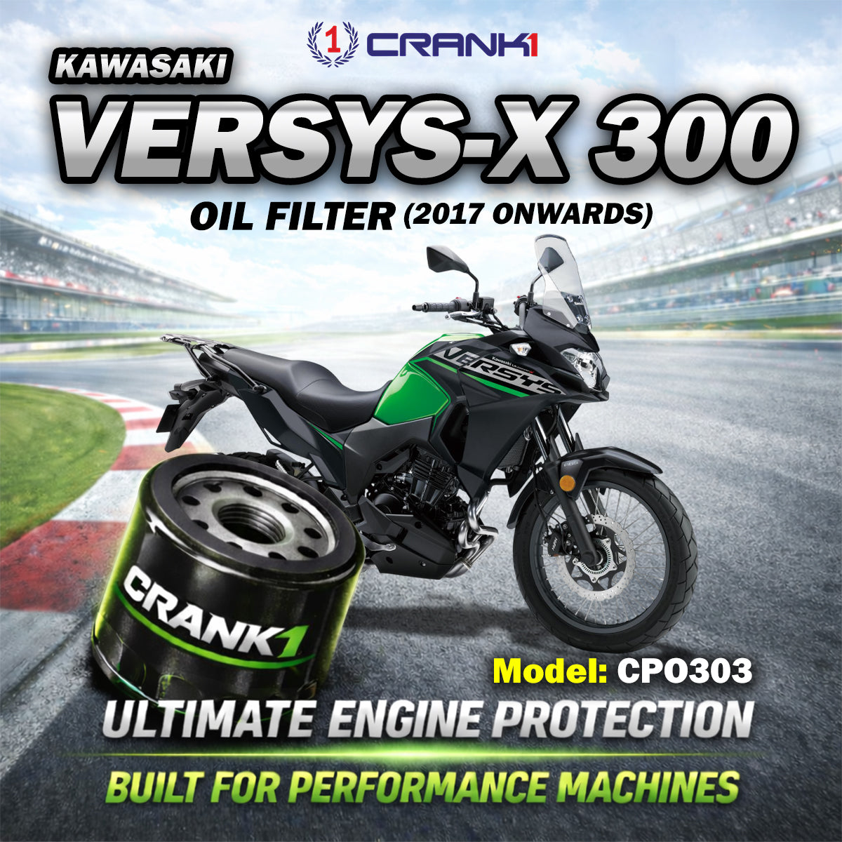 Oil Filter For Kawasaki Versys-X 300 (2017 Onwards) - CPO303