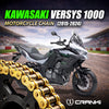 Chain For Kawasaki Versys 1000 (2015-2024) - 525 Pitch x 116 Links Gold (ZVMX)