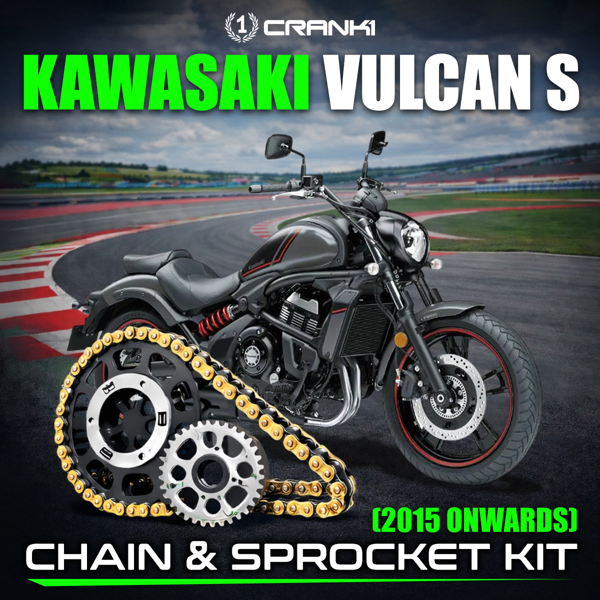 Chain And Sprocket Kit For Kawasaki Vulcan S (2015 Onwards)