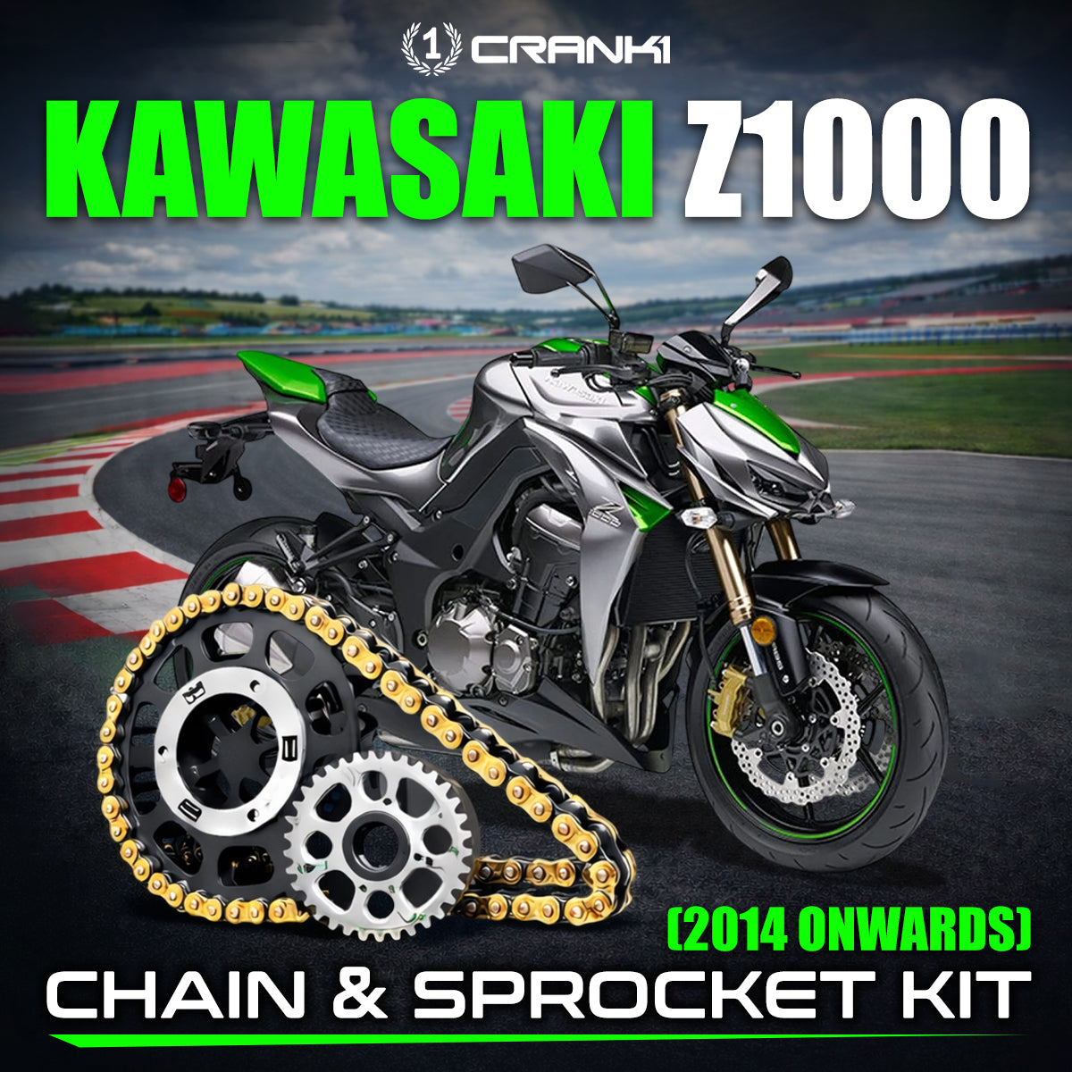 Chain And Sprocket Kit For Kawasaki Z1000 (2014 Onwards)