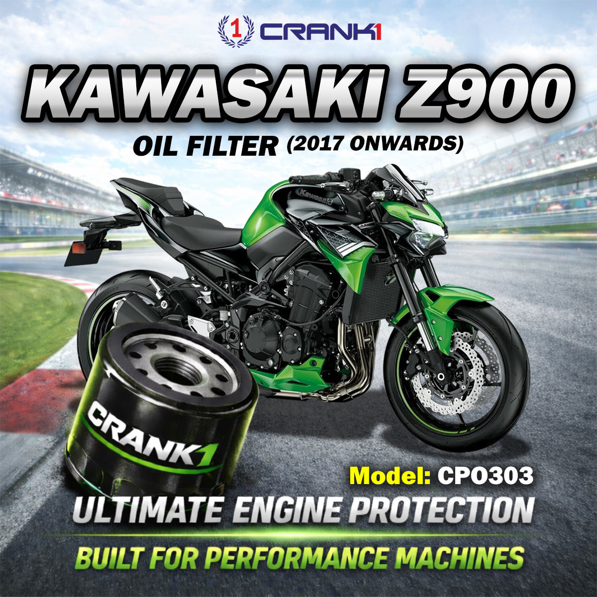 Oil Filter For Kawasaki Z900 (2017 Onwards) - CPO303