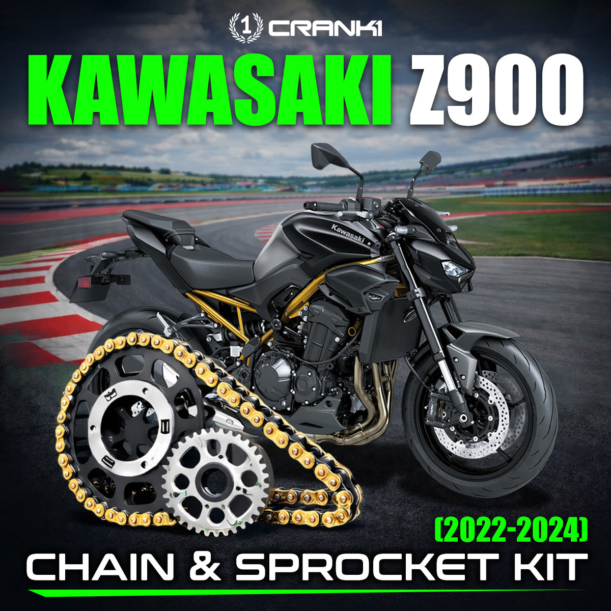 Chain And Sprocket Kit For Kawasaki Z900 (2022-2024)