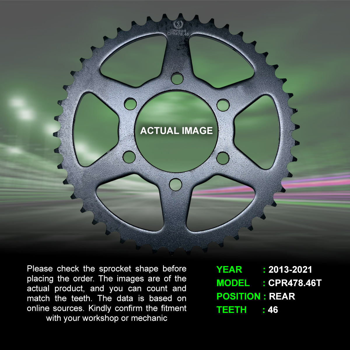 Sprocket For Kawasaki Versys 650 (2013-2021) - Rear - CPR478.46T