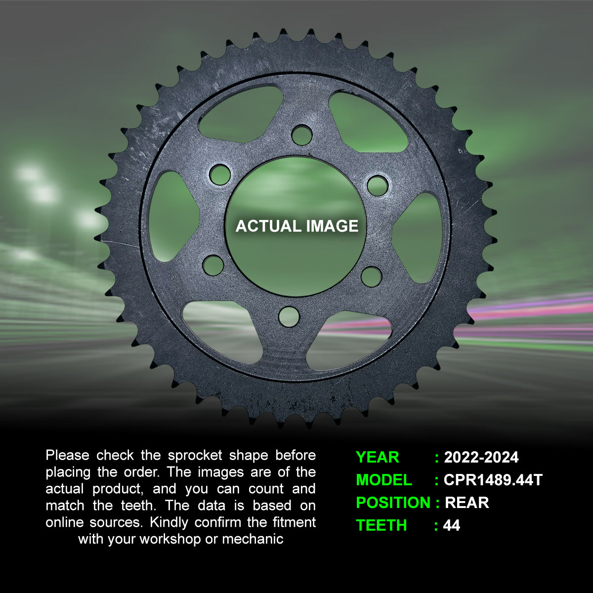 Sprocket For Kawasaki Z900 (2022-2024) - Rear - CPR1489.44T