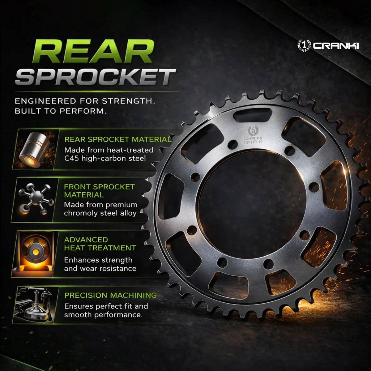 Sprocket For Kawasaki Z800 (2013-2016) - Rear - CPR478.45T