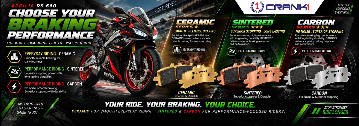 Ceramic Brake Pads For  Aprilia RS 660 (2021 Onwards) - Rear - CRM469 - 1 Set | Smooth Braking | Heat Resistant | Long Life | Disc Friendly