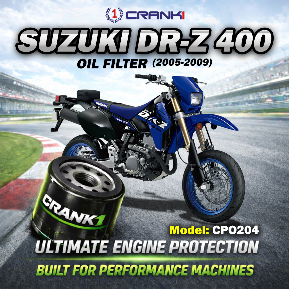 Oil Filter For Suzuki DR-Z 400 (2005-2009) - CPO204